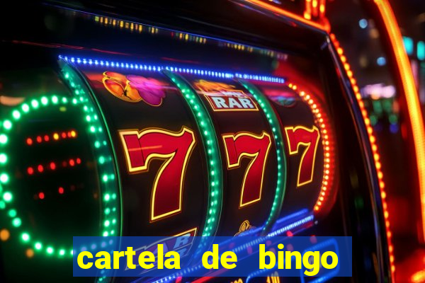 cartela de bingo pra imprimir